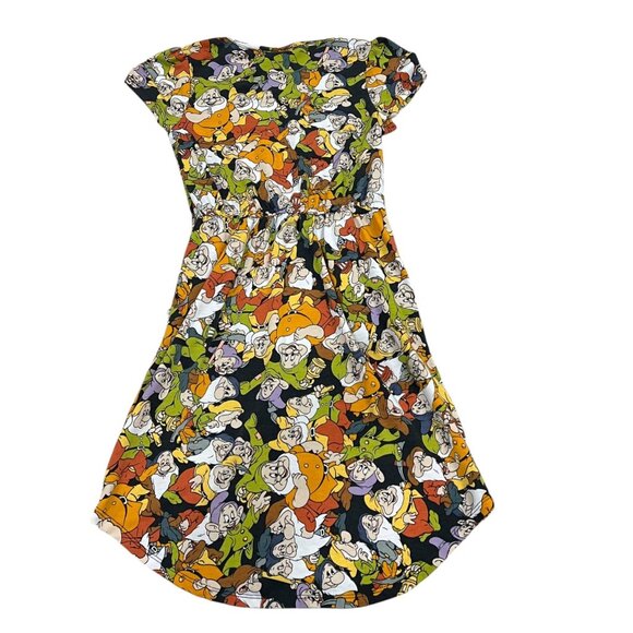 Disney LuLaRoe Girls Mae Size 10 Snow White Dwarfs Dress - Picture 2 of 5